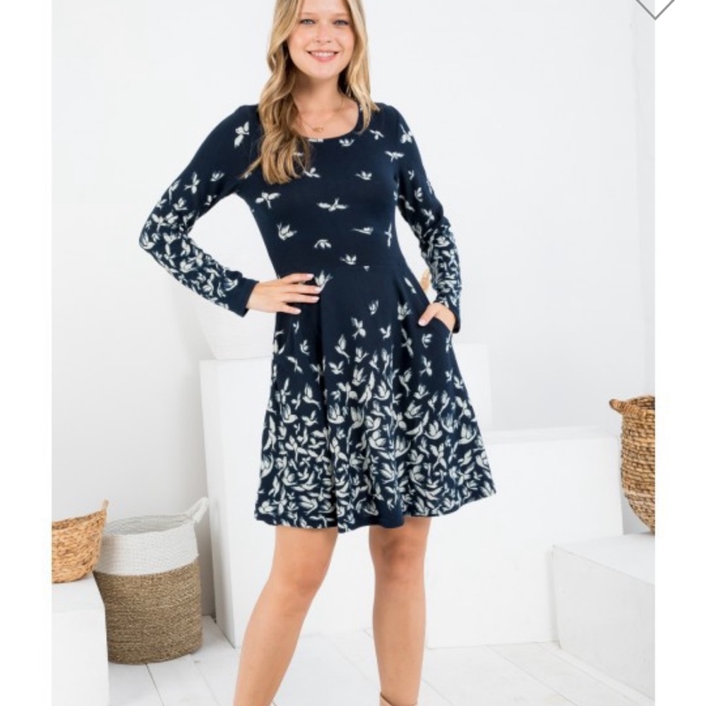 Bird Print Dress - Picture 4 of 4